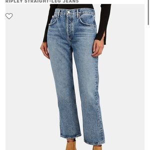 Agolde straight leg ripely jeans